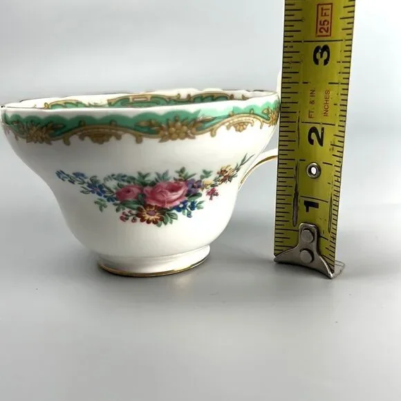 Vintage Coalport "MONTROSE Green" Tea Cup with Saucer Porcelain England - Picture 14 of 14